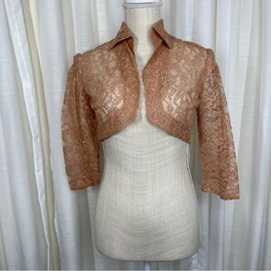 Vintage tan lace 1/2 jacket